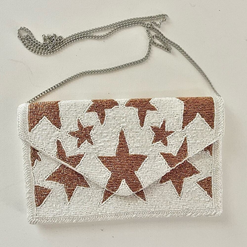 Beaded Star Clutch Bag